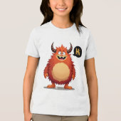 Maak kennis met het vriendelijke Fluff Monster Tri-Blend Shirt (Voorkant)