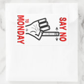 Maak kennis met maandag (Zeg nee tegen maandag) Rechthoekige Sticker (Tas)