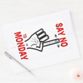 Maak kennis met maandag (Zeg nee tegen maandag) Rechthoekige Sticker (Envelop)