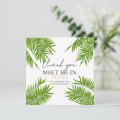 Maak kennis met Miami Bachelorette Party Vakantie  Bedankkaart (Staand voorkant)