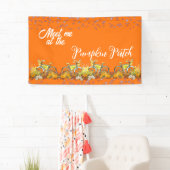 Maak kennis met mijn pompoen Herfst Colour Bicycle Spandoek (Insitu)