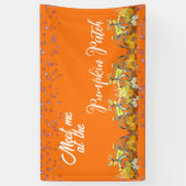 Maak kennis met mijn pompoen Herfst Colour Bicycle Spandoek (Verticaal)