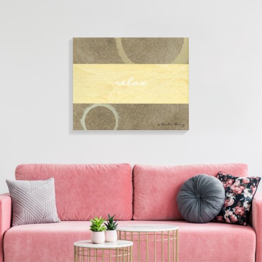 Maak kennis met moderne kunst canvas afdruk (Insitu (Woonkamer))