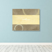 Maak kennis met moderne kunst canvas afdruk (Insitu (Houten vloer))