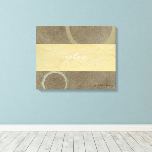 Maak kennis met moderne kunst canvas afdruk (Insitu (Houten vloer))