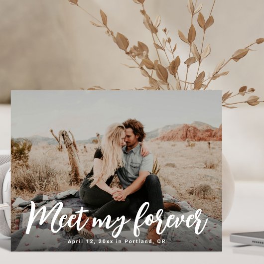 Maak kennis met My Forever Save the Date Aankondigingskaart