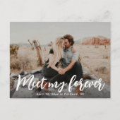Maak kennis met My Forever Save the Date Aankondigingskaart (Voorkant)