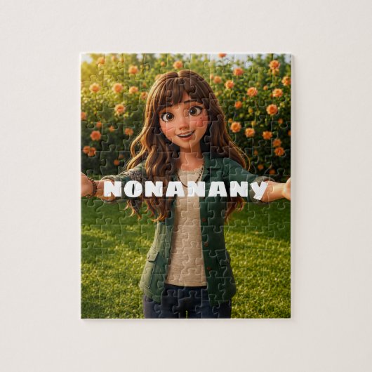 Maak kennis met Nona: De hoofdpersonage aangepaste Legpuzzel (Verticaal)