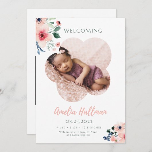 Maak kennis met ons kostbare geschenk - eindelijk  kaart (Voorkant / Achterkant)