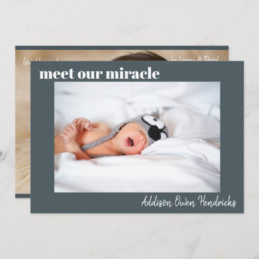 Maak kennis met ons wonder | Aankondiging ter gebo (Voorkant / Achterkant)