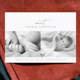 Maak kennis met onze baby fotocollage geboorte aankondiging