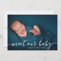 Maak kennis met onze baby  Fotocollage Moderne geb