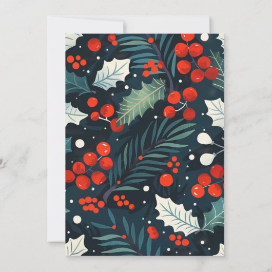 Maak kennis met onze kleine kerstvreugde foto Baby Aankondiging (Achterkant)