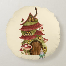 Maak kennis met Thistle Toadstool! Rond Kussen