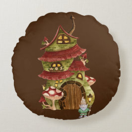 Maak kennis met Thistle Toadstool! Rond Kussen