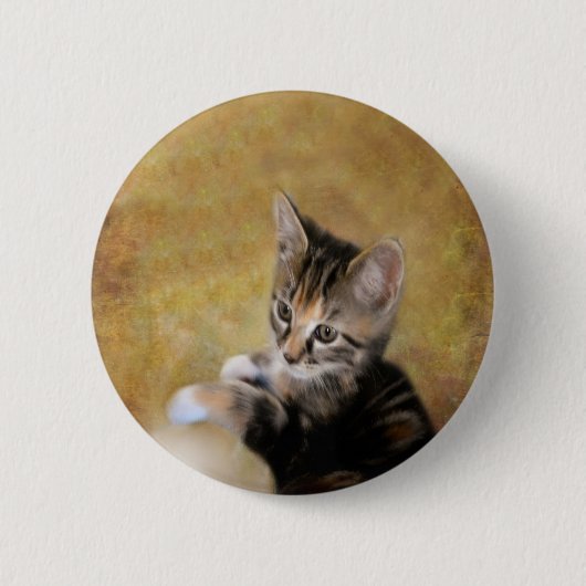 Maak kennis met tijger ronde button 5,7 cm (Voorkant)
