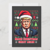 Maak Kerst Groot Weer Lelijke Kersttrui Trump Bedankkaart (Voorkant)