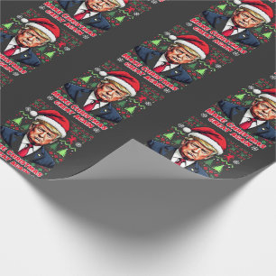 Maak Kerst Groot Weer Lelijke Kersttrui Trump Cadeaupapier