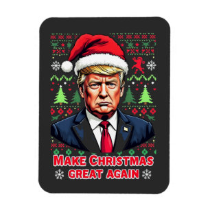Maak Kerst Groot Weer Lelijke Kersttrui Trump Magneet