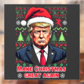 Maak Kerst Groot Weer Lelijke Kersttrui Trump Raamsticker (Vel 2)