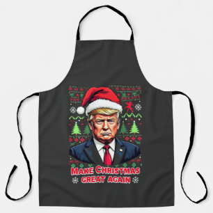 Maak Kerst Groot Weer Lelijke Kersttrui Trump Schort