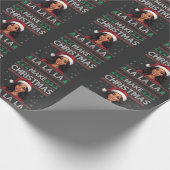 Maak Kerst La La La Ugly Xmas Sweater Kamala Cadeaupapier (Hoek)
