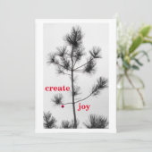 Maak Kerst met Vrolijk Kerstfeest Kerstboom Hanger Feestdagenkaart (Staand voorkant)