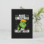Maak kerst nog een keer geweldig Donald Trump Xmas Kaart (Staand voorkant)