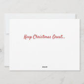 Maak kerst nog een keer geweldig met ovaal Kantoor Feestdagenkaart (Achterkant)