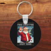 Maak kerst nog een keer geweldig Trump met lelijke Sleutelhanger (Voorkant)