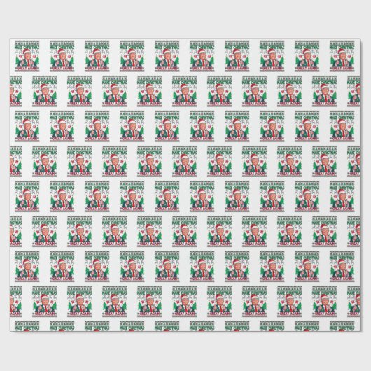 Maak kerst weer geweldig cadeaupapier (Vlak)