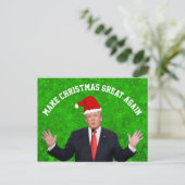 Maak kerst weer geweldig Donald Trump Feestdagenkaart (Staand voorkant)