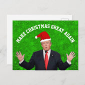 Maak kerst weer geweldig Donald Trump Feestdagenkaart (Voorkant / Achterkant)