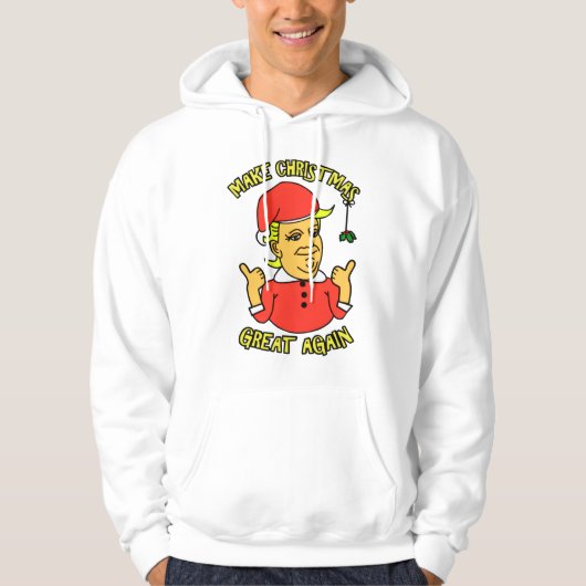 Maak kerst weer geweldig Donald Trump Funny Xmas Hoodie (Voorkant)