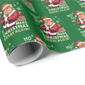 Maak kerst weer geweldig | Donald Trump Santa Cadeaupapier (Rol Hoek)
