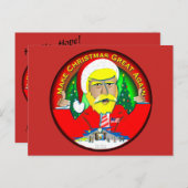 Maak kerst weer geweldig feestdagenkaart (Voorkant / Achterkant)