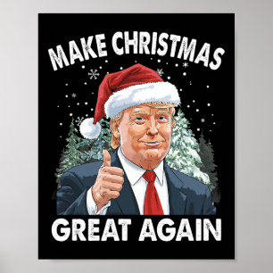 Maak kerst weer geweldig Grappig Donald Trump Kers Poster