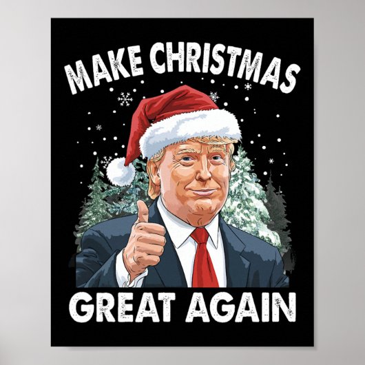 Maak kerst weer geweldig Grappig Donald Trump Kers Poster (Voorkant)