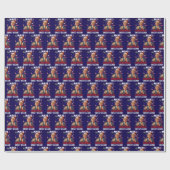 Maak kerst weer geweldig Grappig Kerstman Trump Ke Cadeaupapier (Vlak)