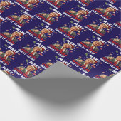 Maak kerst weer geweldig Grappig Kerstman Trump Ke Cadeaupapier (Hoek)