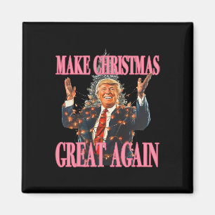 Maak kerst weer geweldig Grappig Kerstman Trump Ke Magneet