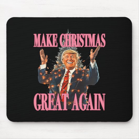 Maak kerst weer geweldig Grappig Kerstman Trump Ke Muismat (Voorkant)