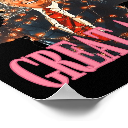 Maak kerst weer geweldig Grappig Kerstman Trump Ke Poster (Hoek)