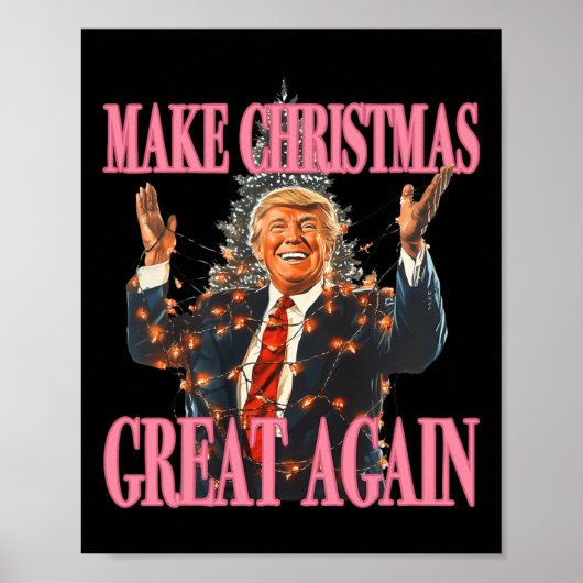 Maak kerst weer geweldig Grappig Kerstman Trump Ke Poster (Voorkant)