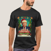 Maak kerst weer geweldig Grappig Kerstman Trump Ke T-shirt (Voorkant)