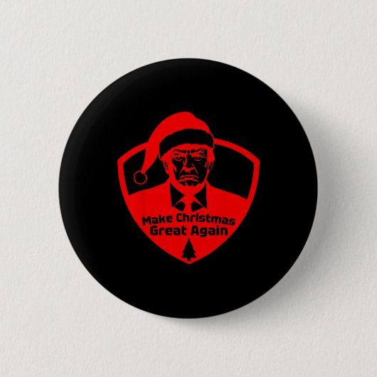 Maak kerst weer geweldig Grappig President Trump Ronde Button 5,7 Cm (Voorkant)