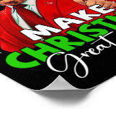 Maak kerst weer geweldig grappig Santa Trump Chris Poster (Hoek)