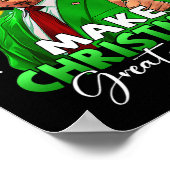 Maak kerst weer geweldig grappig Santa Trump Chris Poster (Hoek)