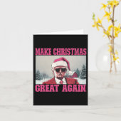 Maak kerst weer geweldig Grappig Sinterklaas Trump Kaart (Gele Bloem)