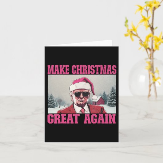 Maak kerst weer geweldig Grappig Sinterklaas Trump Kaart (Gele Bloem)